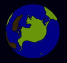Dibujo Planeta Tierra pintado por malisimo