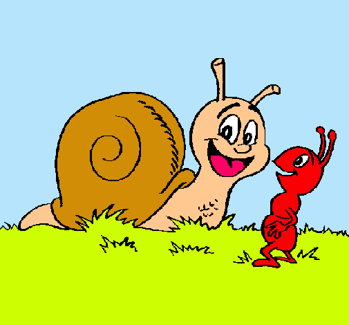 Caracol y hormiguita