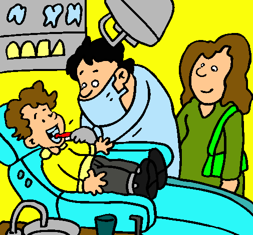 Niño en el dentista