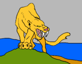 Dibujo Tigre con afilados colmillos pintado por AZPP