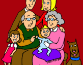Dibujo Familia pintado por flaky