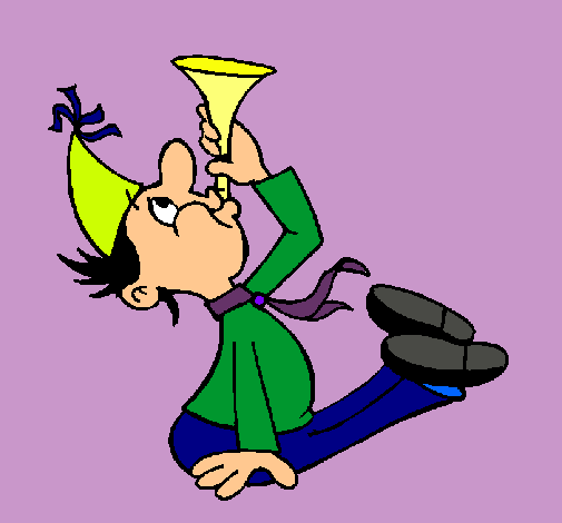 Dibujo Niño con trompetita pintado por Dracovich1