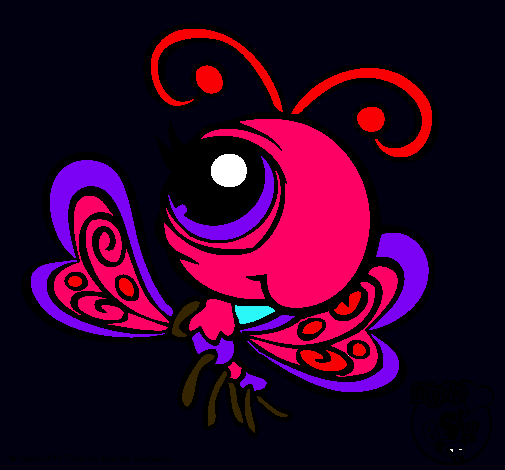 Dibujo Mariposa Littlest Pet Shop 2 pintado por barbi1
