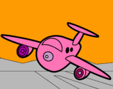 Dibujo Avión aterrizando pintado por jenhizita 