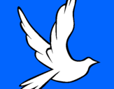 Dibujo Paloma de la paz al vuelo pintado por virgensita 