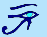 Dibujo Ojo Horus pintado por katikat