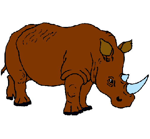 Dibujo Rinoceronte pintado por chiclebomb