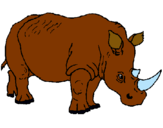Dibujo Rinoceronte pintado por chiclebomb