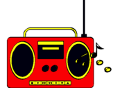 Dibujo Radio cassette 2 pintado por carbajal