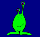 Dibujo Mini extraterrestre pintado por alcachofa