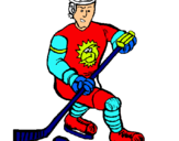 Dibujo Jugador de hockey sobre hielo pintado por ho33300