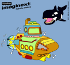 Dibujo Imaginext 3 pintado por papis