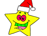 Dibujo estrella de navidad pintado por marcnad