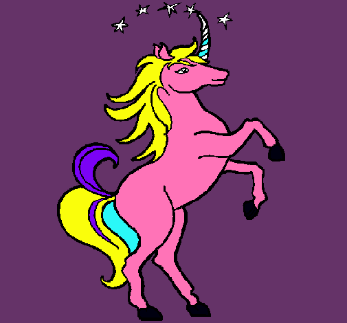 Dibujo Unicornio pintado por camilucha
