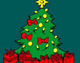 Dibujo Árbol de navidad pintado por vtfgfgydrf5e