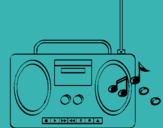 Dibujo Radio cassette 2 pintado por LANDER
