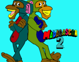 Dibujo Madagascar 2 Manson y Phil 2 pintado por lgonzalos