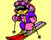 Dibujo Niño esquiando pintado por miaucito
