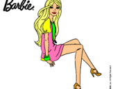 Dibujo Barbie sentada pintado por gaia