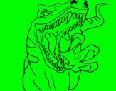 Dibujo Velociraptor II pintado por tirano