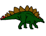 Dibujo Stegosaurus pintado por saqueador