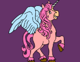 Dibujo Unicornio con alas pintado por helena9