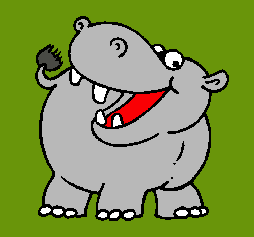 Dibujo Hipopótamo pintado por Tainara14