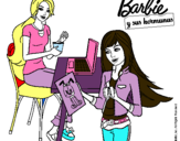 Dibujo Barbie y su hermana merendando pintado por najlae