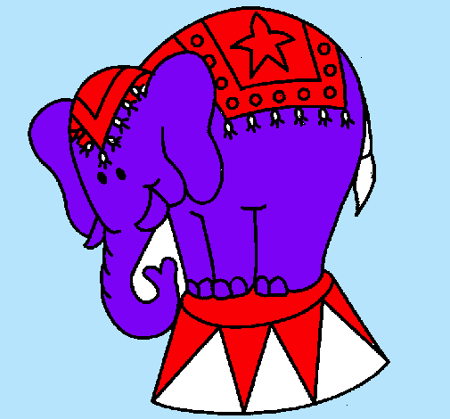 Dibujo Elefante actuando pintado por ANGRYXD