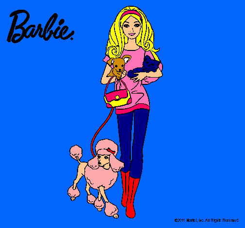 Barbie con sus mascotas