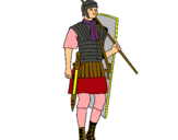 Dibujo Soldado romano pintado por PAXI