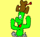 Dibujo Cactus con sombrero pintado por jdudhdhdudhd