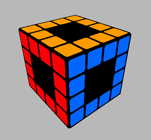 Dibujo Cubo de Rubik pintado por AZPP