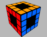 Dibujo Cubo de Rubik pintado por AZPP