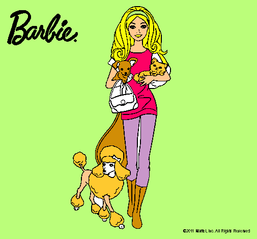 Barbie con sus mascotas