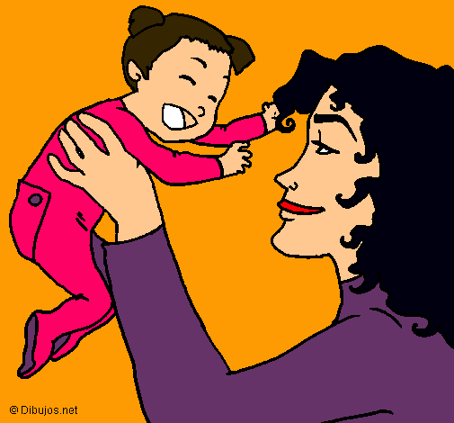 Dibujo Madre con su bebe pintado por Lorena1316