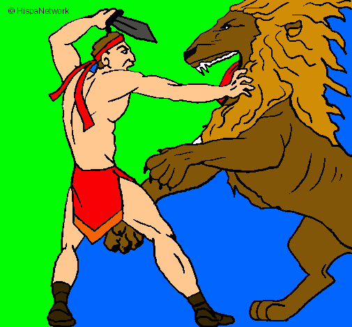 Gladiador contra león