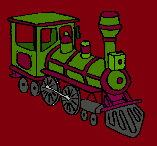 Dibujo Tren pintado por mister