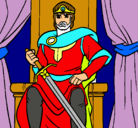 Dibujo Caballero rey pintado por kjhgf