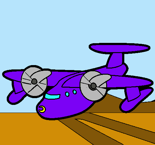 Dibujo Avión con aspas pintado por Claudio56