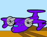 Dibujo Avión con aspas pintado por Claudio56