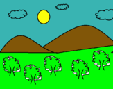 Dibujo Montañas 4 pintado por cielo5546