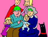 Dibujo Familia pintado por golia