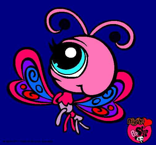 Dibujo Mariposa Littlest Pet Shop 2 pintado por yessic