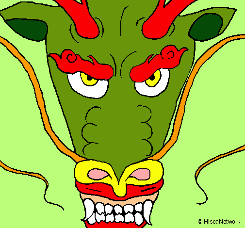 Dibujo Cabeza de dragón pintado por marta97682