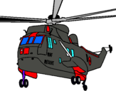 Dibujo Helicóptero al rescate pintado por crerezas