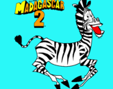 Dibujo Madagascar 2 Marty pintado por cote10