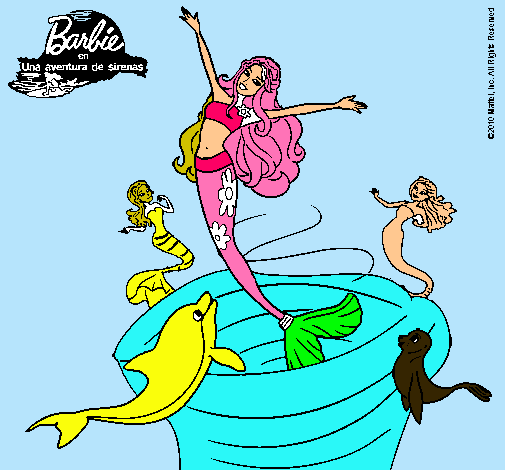 Barbie sirena contenta