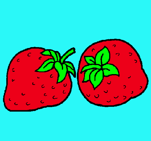 Dibujo fresas pintado por lauruki