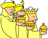 Dibujo Los Reyes Magos 3 pintado por jocelin